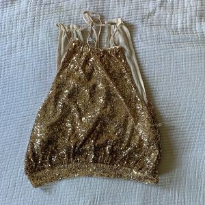 Free people sequin tank top